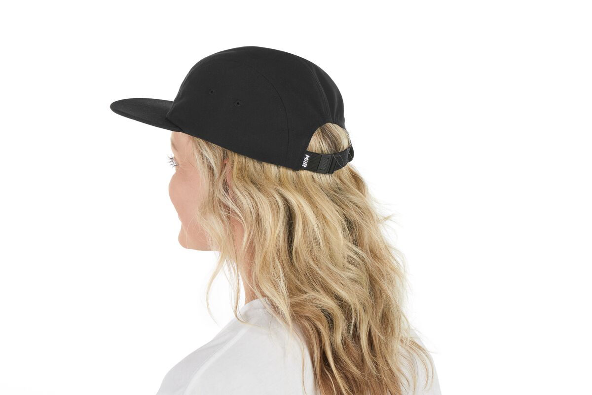 recycled-poly-flat-brim-5-panel-hat-i6 WebPDP-HAT003002_Recycled_Poly_Flat_Brim_5Panel_Hat_Black_Studio_Harper_Studios_0723_Side_2__HAT003002OS.jpg