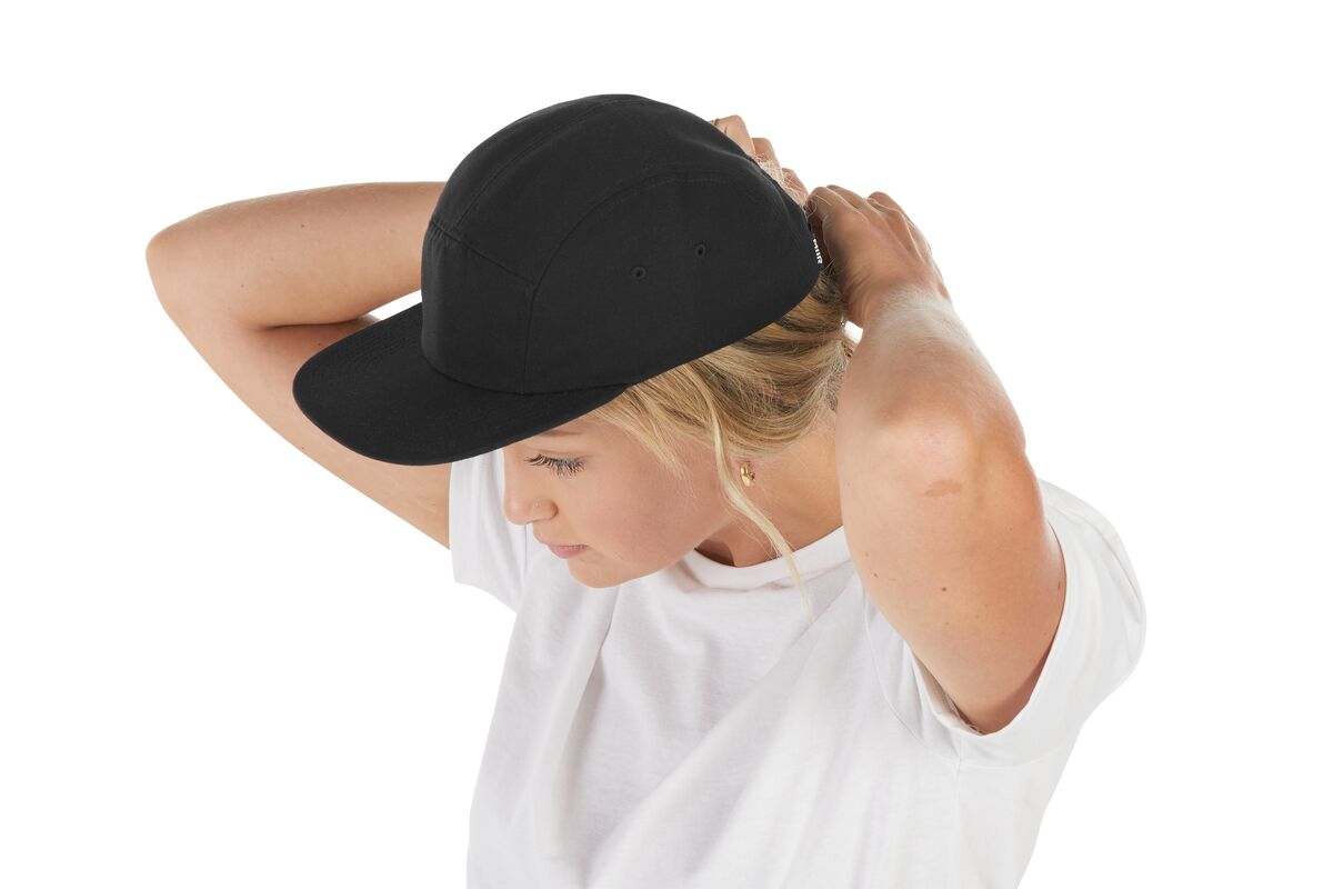 recycled-poly-flat-brim-5-panel-hat-i6 WebPDP-HAT003002_Recycled_Poly_Flat_Brim_5Panel_Hat_Black_Studio_Harper_Studios_0723_Side_4__HAT003002OS.jpg