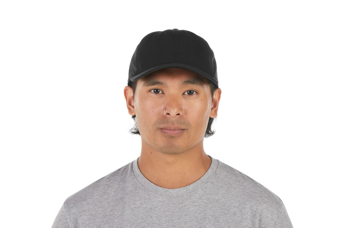 recycled-poly-dad-hat-z9 WebPDP-HAT004002_Recycled_Poly_Dad_Hat_Black_Studio_Harper_Studios_0723_Front__HAT004002OS.jpg