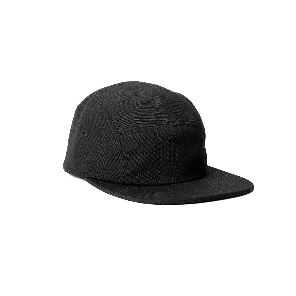 recycled-poly-flat-brim-5-panel-hat-i6 Web_PDP-FlatBrim5PanelHat_Studio_Front_Black.jpg